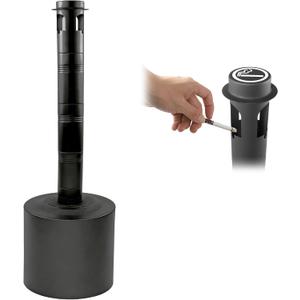 Cigarette Butt Disposal Outdoor, Standing Ashtrays for Outside Patio Stainless Steel Outdoor Ashtray Cigarette Butt Container, 7" Diameter x 46" H