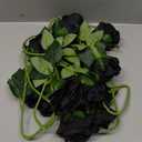 Luyue 10PCS Artificial Roses Flower with Stems Slik Fake Flowers Bouquet Realistic Long Stem Faux Rose for Valentines Day Wedding Home Decor (Black)