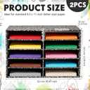 Dispowreath 2 Pack 10 Slots Construction Paper Storage, Classroom Mailboxes, Back to School Literature Cardboard Paper Organizer for Teacher, Office, 19.7 x 12.4 x 11.8 Inches (Black,Texture)