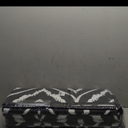 OLANLY Outdoor Rug 9x12 ft Waterproof, Outdoor Plastic Straw Rug with Geometric Pattern Clearance, Reversible RV Mat for Patio, Camping, Balcony, Deck, Backyard, Black & White