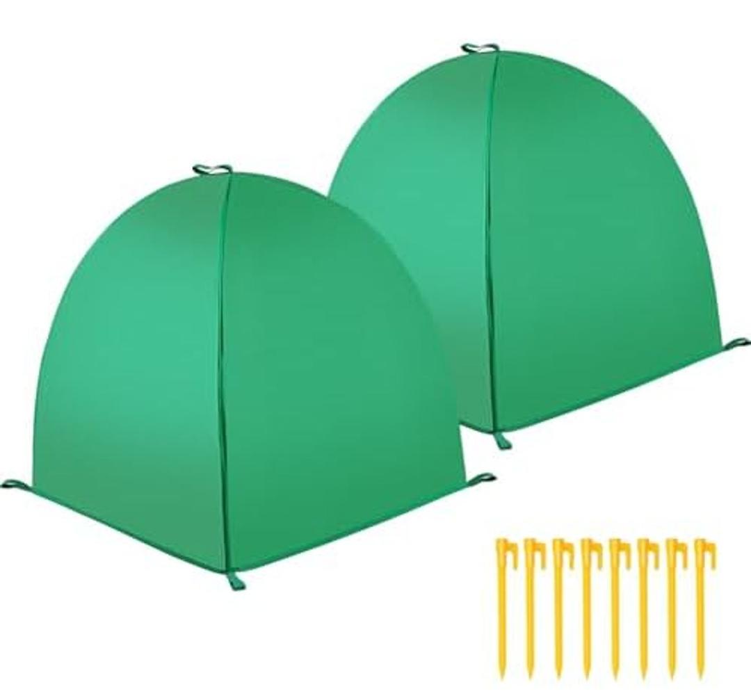 YLSAZL 2 Pack Plant Covers Freeze Protection,Plant Protector and Cover,Shrub Covers for Winter,Winter Snow & Frost Covers with Stakes,Warm Plant Protection Tent.