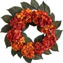 Nearly Natural 20in. Autumn Hydrangea Artificial Wreath