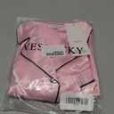 Veseacky Girls' Satin Pajamas Set Two Piece Silk Nightwear Button-Down Sleepwear for Mom and me (Pink,size 8)