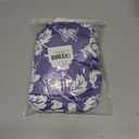 Stretch Dining Chair Seat Covers Set of 4,Dining Chair Slipcovers, Floral Printed Chair Covers,Soft Fabric Washable Upholstered Chair Seat Protector, No Rear Covers for Home Kitchen Dining Room (Light Purple Flowers + Butterflies)