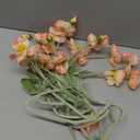 Artificial Flowers 6 Stems Poppy Silk Bouquet,for Wedding, Home, Party Decoration,Table Centerpiece Arrangement(Orange Pink 6pcs)