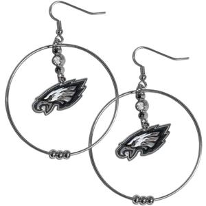 Siskiyou Sports NFL 2-Inch Hoop Earrings