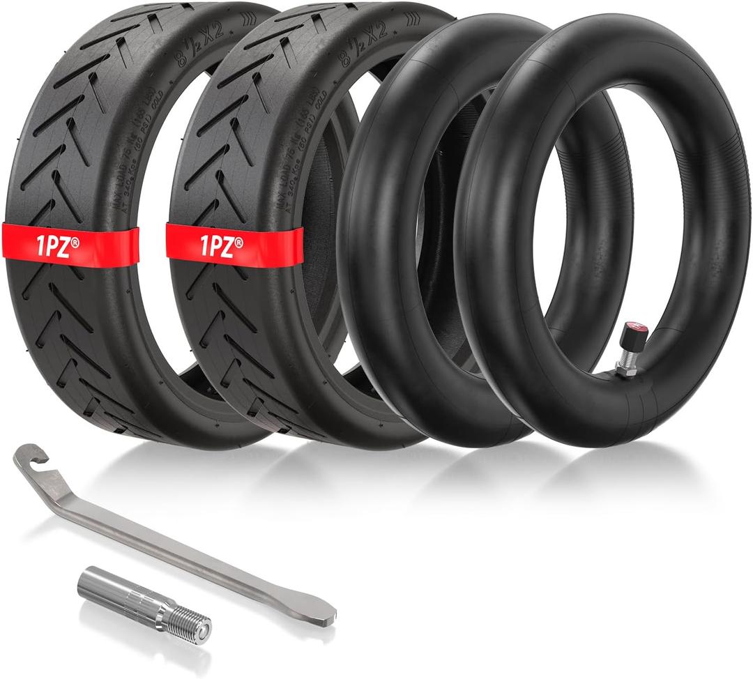 1PZ 8.5 Tire Tube 8.5 x 2 Scooter Replacement Tires for Gotrax Gxl V2 Xiaomi M365 Razor Electric Scooter, 8 1/2x2 Thicker Pneumatic Scooter Replacement Wheels