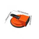 Upgraded Heavy Duty Tool, Enhanced Vacuum Suction CupStrong Suction Cup Laminate Flooring Gap Closer, Iron Base Repair Kit for Wood, Vinyl, Tile Floors (Orange)