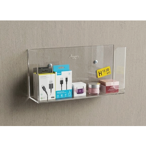 Acrylic Shelves for Wall Storage and Organizer, Clear | Transparent Design Highlights Skincare, Perfume, Easy-to-Find Versatile Floating Shelves for Bathroom, Bedroom and Playroom, 10.5x4x5x5"