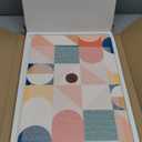 Colored Geometric Patterns Diatomite Stone Bath Mat Diatomaceous Earth Shower Mat Quick-Dry, Non-Slip, Easy to Clean for Bathroom Floor