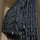 ELYKEN 33-Inch Woven Rattan Christmas Tree Collar, Stylish Hyacinth 6-Piece Tree Skirt for Artificial Trees, Wicker Tree Base Cover with Cord Cut-Out for Home Decor, Living Room Display, Black