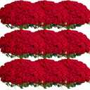 Auihiay 154pcs Red Roses Artificial Flowers - Realistic Faux Red Roses for Wedding Wedding, Table Centerpiece, Home Party, Valentine's Day, Mother's Day, Anniversary Decorations