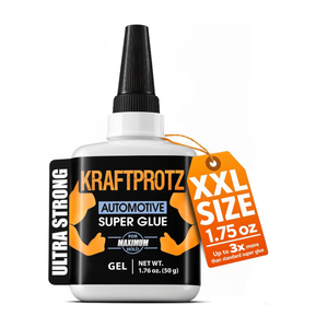 Automotive Super Glue Gel 1.76 oz XXL – for Car Trim, Bumpers, Brackets & Fairings – OilResistant, Heatproof CA Bond for Trucks, Motorcycles & RVs – NoDrip Cyanoacrylate