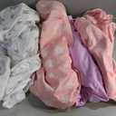 Mini Crib Sheets Fitted 4 Pack for Girls (38" X 24"), Compatible with Dream on Me, Delta Porta Crib and Arms Reach Ideal Cosleeper, Pink