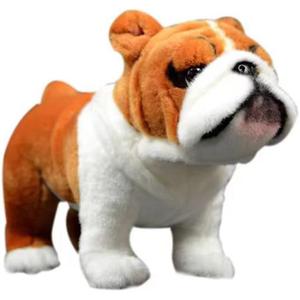 FRANKIEZHOU Lifelike Bulldog Plush-11.8" Bulldog Stuffed Animal,Soft Dog Stuffed Animals for Girls and Boys,Kid's Plush Toy,Hugging Plush