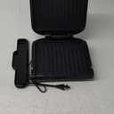 George Foreman 4-Serving Removable Plate Electric Grill and Panini Press, George Tough Non-Stick Coating, Drip Tray Catches Grease, Black