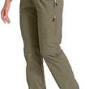 Women's Hiking Pants Convertible Quick Dry Stretch Lightweight Zip-Off Outdoor Fishing Travel Safari Pants, Size 8
