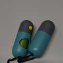 2 Pack Dog Poop Bag Dispenser with Built-in LED Flashlight, Pet Waste Bag Holder for Leash with Carabiner Clip for Lead Leash, 2 Rolls Leak-proof Doggy Waste Bags for Dog Walking, Blue,Eliamo