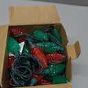 Brizled Red & Green Christmas Lights, 33ft 50 LED Faceted C9 Christmas Lights, Connectable Indoor Outdoor Roof String Light, 120V UL Certified Xmas Tree Light for Xmas Holiday Yard Garden Party