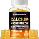 Happyummmm Calcium Magnesium Zinc Gummies with Vitamins D3 + K2 (1pack), Expiry: 11-2026