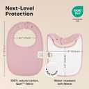 KeaBabies 8-Pack Organic Baby Bibs for Girls, Boys - Quilted Cotton Cloth Baby Drool Bibs for Drooling and Teething Toddler, Newborn, Infant, Soft & Super Absorbent (Muted Pastel)