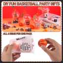 LiYiQ 158 Pcs Basketball Party Favors Basketball Party Supplies with Cup Straw Stress Ball Keychain Sticker Slaps Bracelets Whistle Thank You Tags for Basketball Birthday Decorations (Basketball)