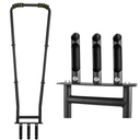 Manual Lawn Coring Aerator Tool with 3 Replaceable Hollow Tines, U-Shaped Non-Slip Handle & Foot Pedal for Garden and Yard Aeration