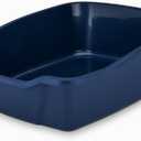 Large Open Cat Litter Box, Durable Plastic Pet Litter Pan with High Sides for Easy Cleaning, Comfortable Design for Kittens and Adult Cats