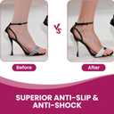 High Heel Cushion Inserts for Women - (4 Pairs) Bukihome 3/4 Invisible Insoles Prevent Feet from Sliding Forward - Shock & Sweat Absorption - Comfort Shoe Pads for High Heels Sandals Flats,Size M