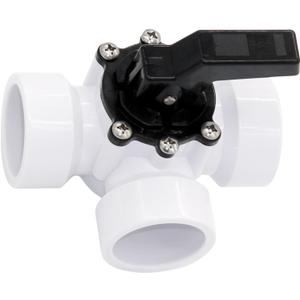 Ganador Pool Supplies 3-Way Diverter Valve 1.5" Female Slip on Fitting for Pools and Spas - Control Water Flow for Plumbing Pumps and Filters - Easy to use
