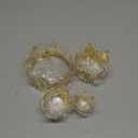 4 PCS Crown Cake Topper, Gold Mini Crown Flower Arrangements Bouquet, Crystal Pearl Vintage Tiara Small Baby Princess Crown for Birthday Wedding Party Baby Shower Decor Boys and Girls