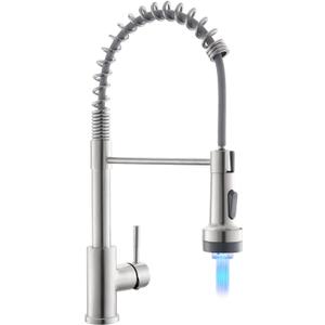GIMILI Kitchen Faucet with Pull Down Sprayer Single Hole Stainless Steel Sink Faucet, Suitable for Farmhouses, RV, Laundry Room, Outdoor, and Campers