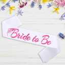 2 x Bride to Be Sash, Funny Bachelor Sashes for Future Bride Engagement Gift Idea Wedding Party Decorations Bachelorette Party Supplies, White + Pink(Bride to Be)