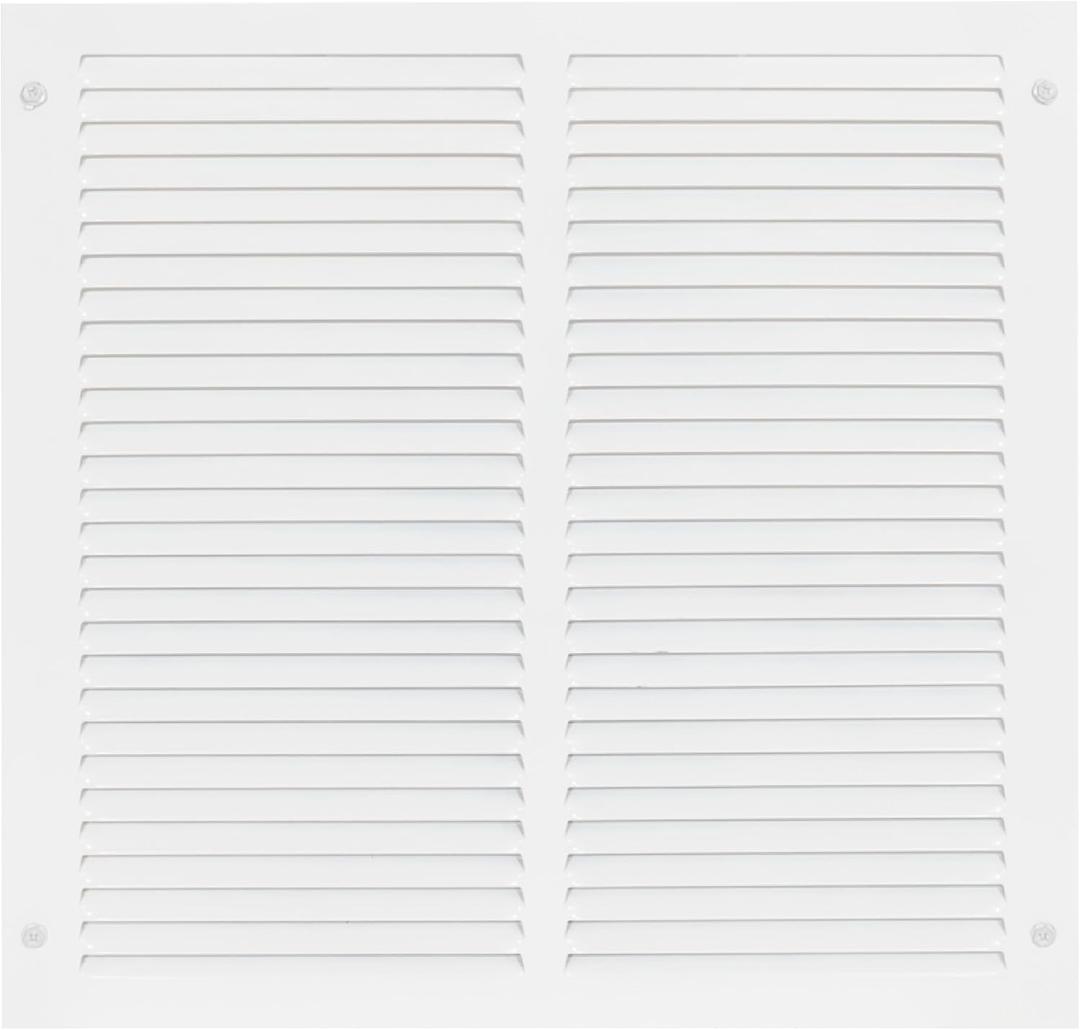 EZ-FLO 16 x 16 Inch (Duct Opening) Return Air Vent Cover for Wall or Ceiling, Solid Steel Return Air Grille, HVAC Vent Cover, White, 61641