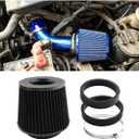 HZEL Universal Clamp-On Air Intake Filter, 76 90 102MM High Performance Washable Round Tapered Cold Air Intake Filter, Engine Cleaner Replacement Accessories, Fit for Truck Sedan Motorcycle
