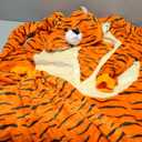 DELEY Unisex Tiger Costume Adult Onesie, One Piece Pajamas, Halloween Cosplay Costumes Homewear Jumpsuit (Medium)