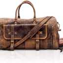 Leather Travel Duffle Bags for Men and Women cabin friendly Weekend Bag Sports Gym airplane carry on overnight duffel