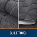 OLANLY Door Mats Indoor, Non-Slip, Absorbent, Dirt Resist, Entrance Washable Mat, Low-Profile Inside Entry Doormat for Entryway (32x20 inches, Dark Grey)