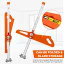 Drywall Cutting Tool with 23-Bearing System, Foldable Drywall Cutter Tool, Dual-Handle Positioning Sheetrock Cutter for 1/4"–1/2" Boards with Blade Storage Slot & Carry Bag