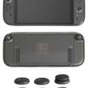 Slim Protective Case for Switch 2, Dockable Case Protector for Switch 2 2025, Shockproof Hard Shell Cover - Thin 1mm & Lightweight 58g | Anti-Fingerprint Matte Finish | Translucent Smoke Black