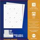 Everstix Printable Round Labels, 0.75" Diameter, 2000 Customizable White Stickers, 25 Sheets, Laser/Inkjet Compatible (3/4 Inch)