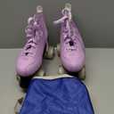 Women's Roller Skates Light Up Wheels, Adjustable Double Row Roller Skates Outdoor Shiny Derby Skates Illuminating for Teens and Youth (38-9.44in-(Women's 7.5 / Men's 6.5))