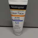 Neutrogena Clear Face Sunscreen Lotion for Acne-Prone Skin, Broad Spectrum SPF 50 Facial Sunscreen for Oily Skin, Oil-, Fragrance- & Oxybenzone-Free Water Resistant Sunscreen, 3 fl. oz