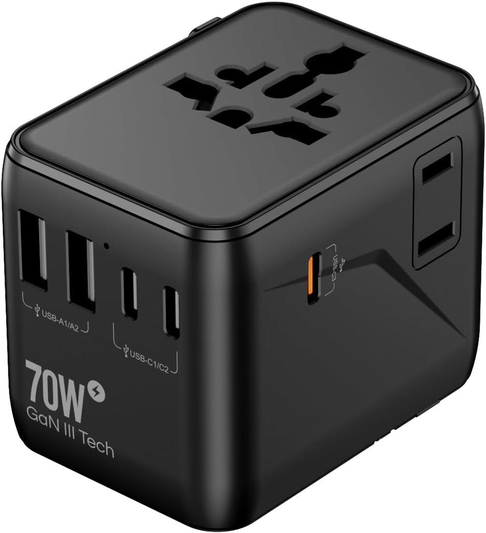 Encased GaN 70W Universal Travel Adapter