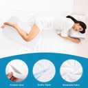 HOMBYS Memory Foam Knee Pillow for Side Sleepers, Leg Pillow for Knee, Separates The Knees for Body Alignment-Between Leg Pillow for Lower Back Pain Relief and Pregnancy Support -(18"x30"x4", White)