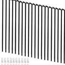 Bike Spokes Electric Bicycle E-Bike Tricycle Wheel 12G 2.5mm Steel 131mm-298mm with Nipples 20pcs (BLACK)