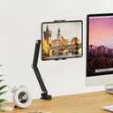 Houele Tablet Stand Holder, Adjustable Foldable Tablet Arm iPad Desk Mount with 360Rotate Base, Phone Holder iPad Stand for Desk and Bed, Compatible with Tablets, Phones or Other 4-15.6" Device
