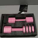 Adjustable Dumbbell Set of 2, 4 in 1 Free Weights Dumbbells Set, Hand Weights for Women at Home, 5 lb Dumbbells Set with Non-slip Comfort Handle for Home Gym Exercise Workout Training (Pink)