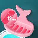 Soap Holder Shower Dish bar Wall Bathroom Shampoo Dishes Caddy Mounted Sponge Adhesive Tray Bath Shelf Draining Dishes Cute Whale Design Bathtub Kitchen Sink jabonera para baoYellow