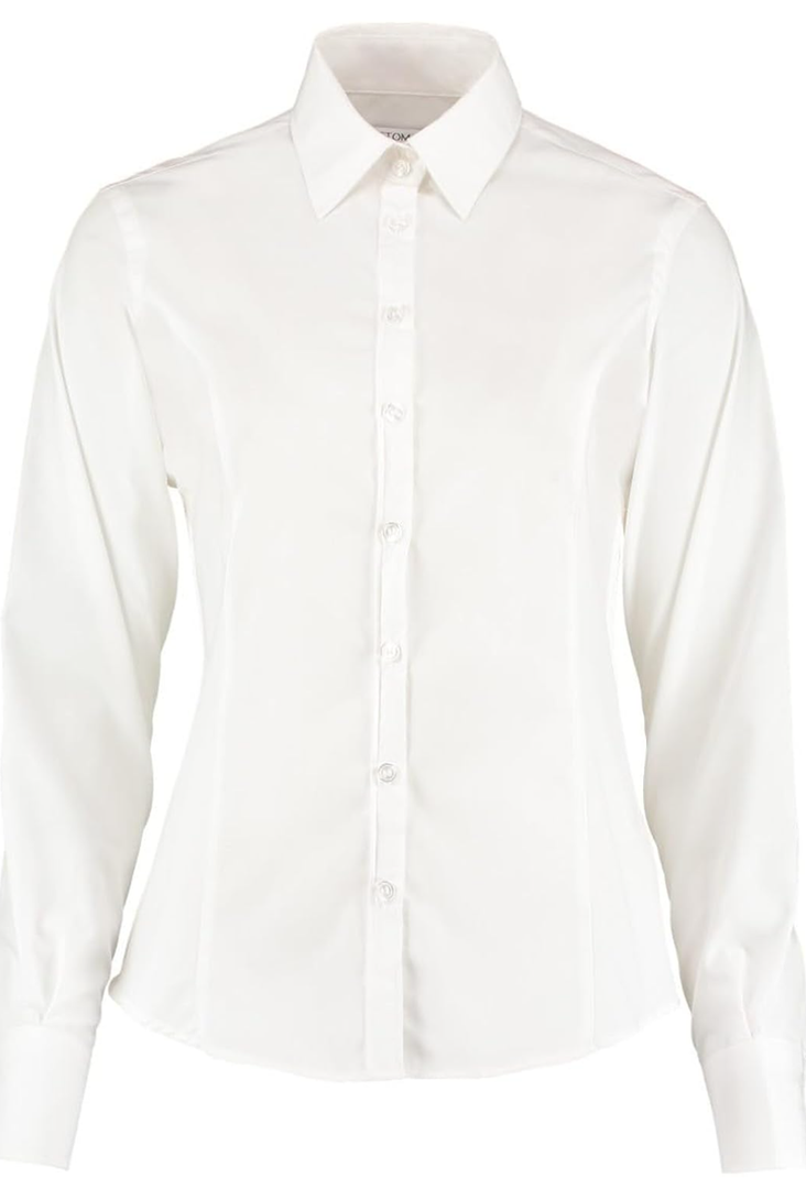KUSTOM KIT Womens/Ladies Tailored Formal Shirt Extra Small, White 